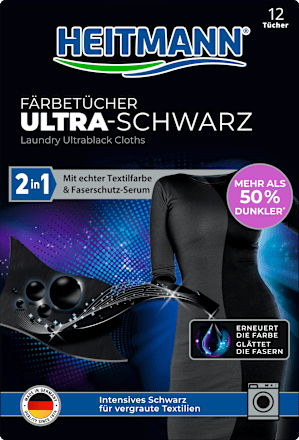 Heitmann Серветки для фарбування Ultra Black 2-в-1, 12 шт.
